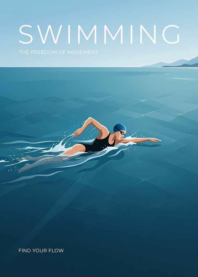 Swimming Freedom of Movement Poster