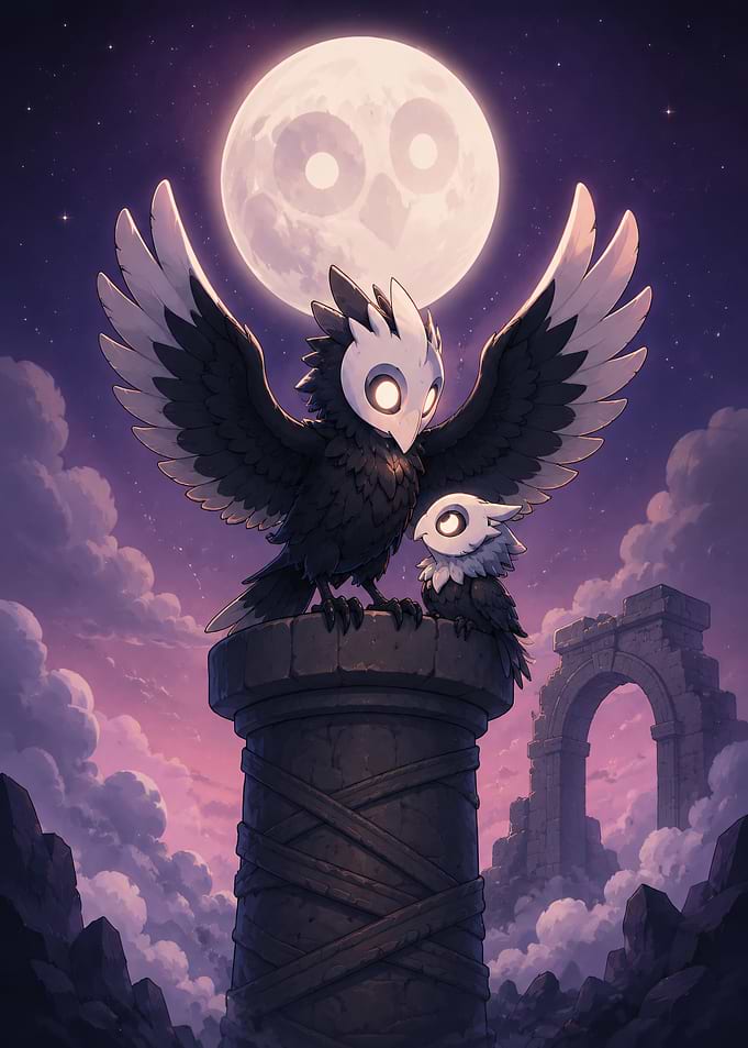 Hollow Knight Inspired Owl Pair