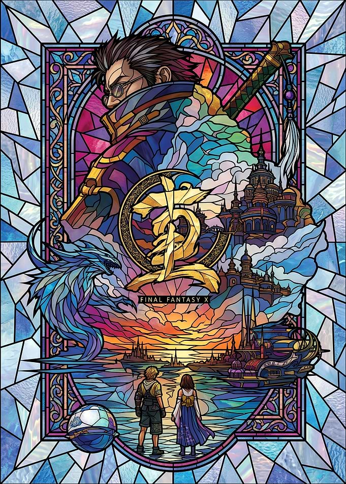 Final Fantasy X Stained Glass Art
