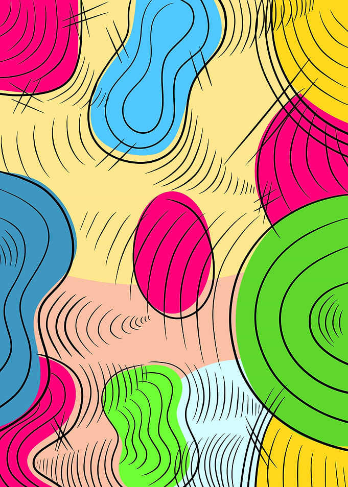 Vibrant Abstract Pop Art Pattern