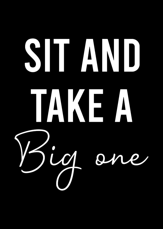 Minimalist Bathroom Typography Wall Art | Modern Black and White Funny Quote Poster
