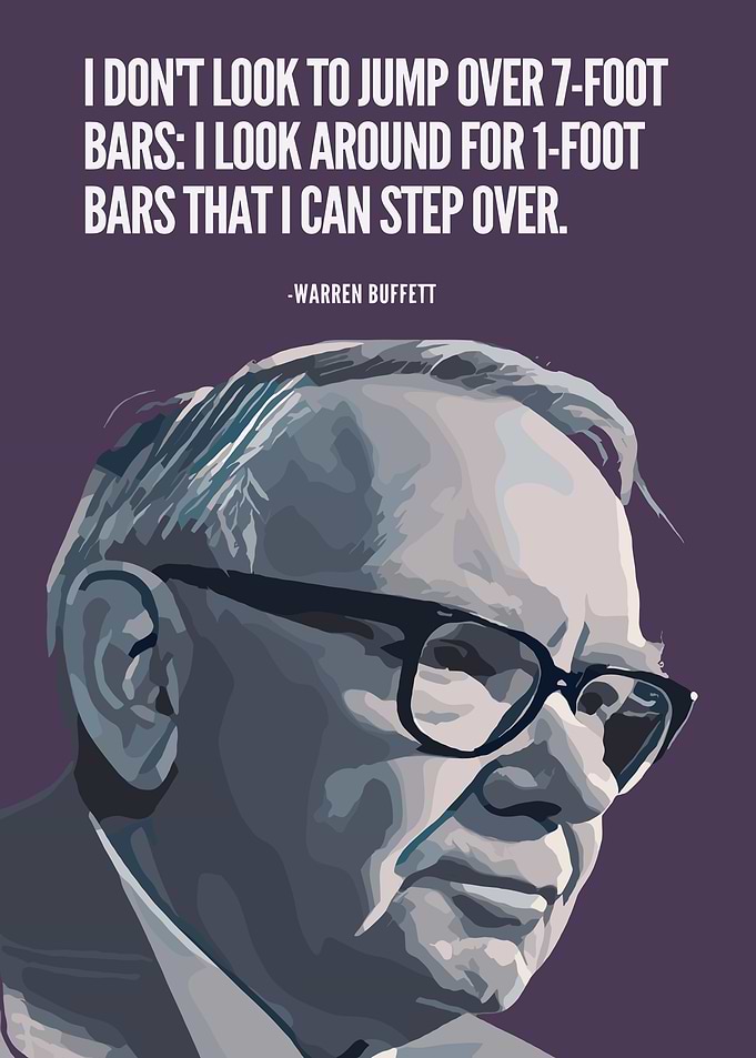Warren Buffett Inspirational Quote Poster