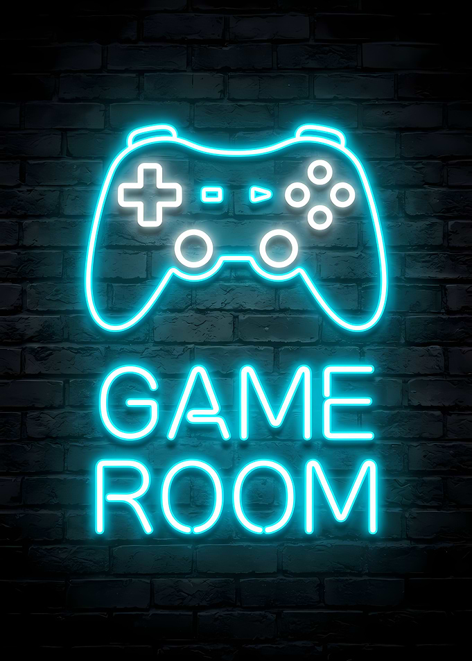 Neon Game Room Sign