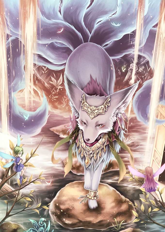 Majestic Nine-Tailed Fox Spirit