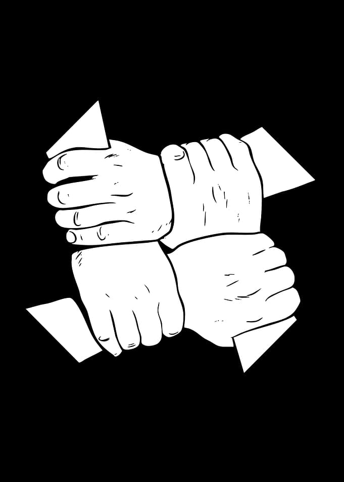 Four Hands Interlocked Symbol
