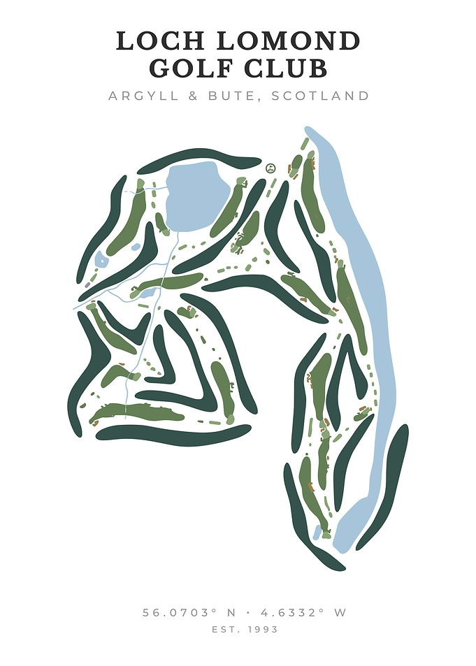 Loch Lomond Golf Club Map Print