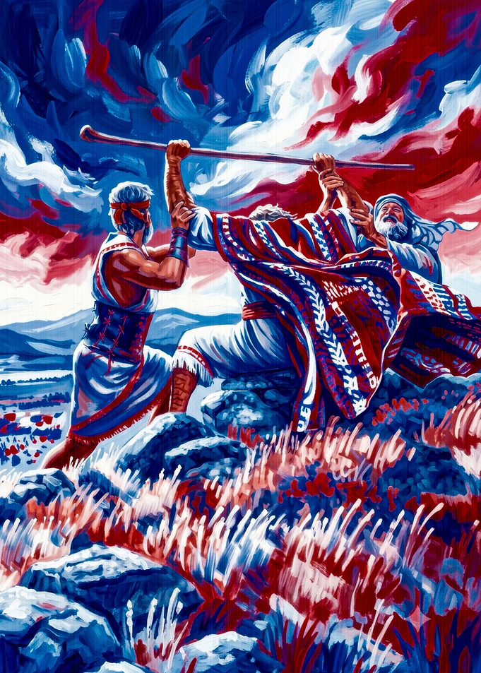 Moses Holding Up the Staff