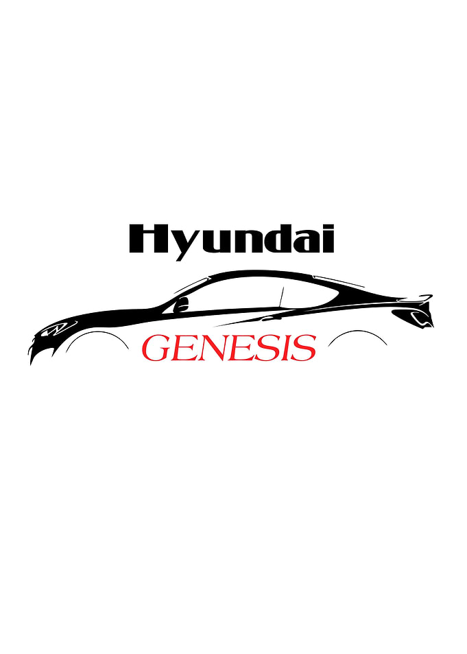 Hyundai Genesis Minimalist Car Logo