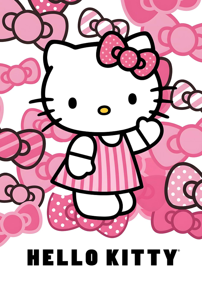 Hello Kitty Pink Bow Pattern