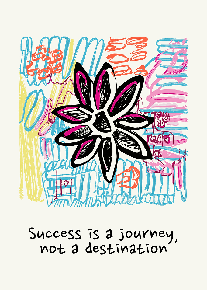 Success is a Journey Inspirational Art