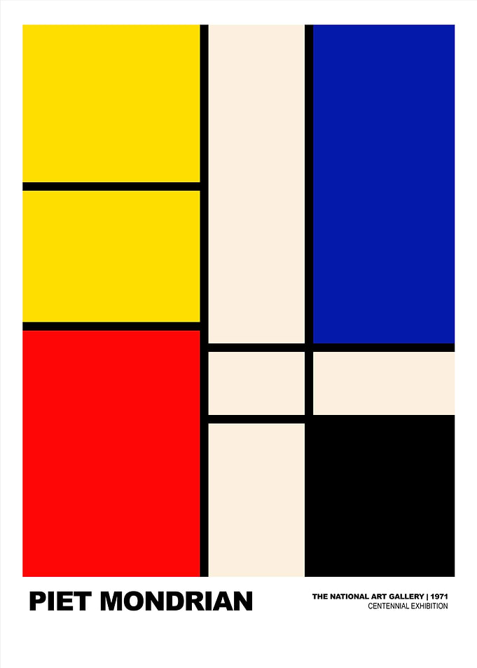 Piet Mondrian | The National Art Gallery 1971 Poster