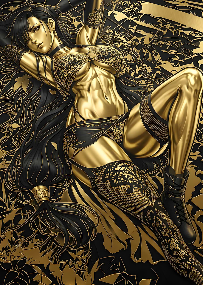 Golden Tifa Lockhart Art