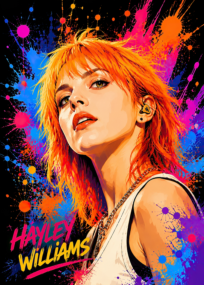 Hayley Williams Vibrant Pop Art Portrait