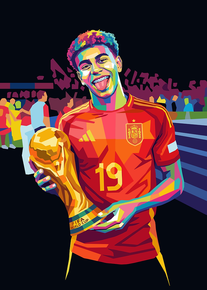 Lamine Yamal Pop Art Portrait