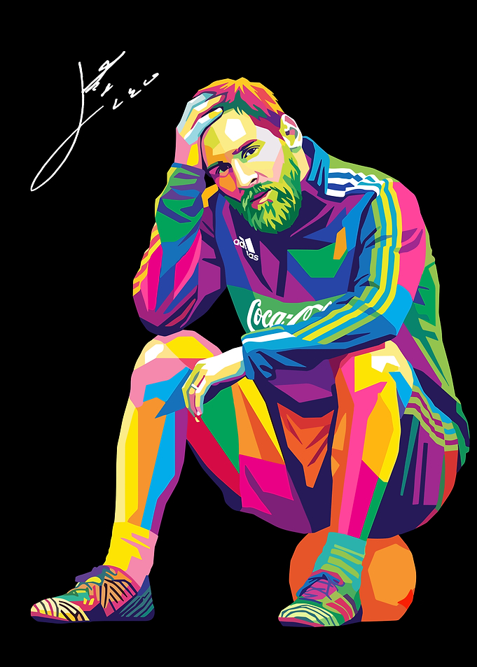 Lionel Messi Pop Art Portrait