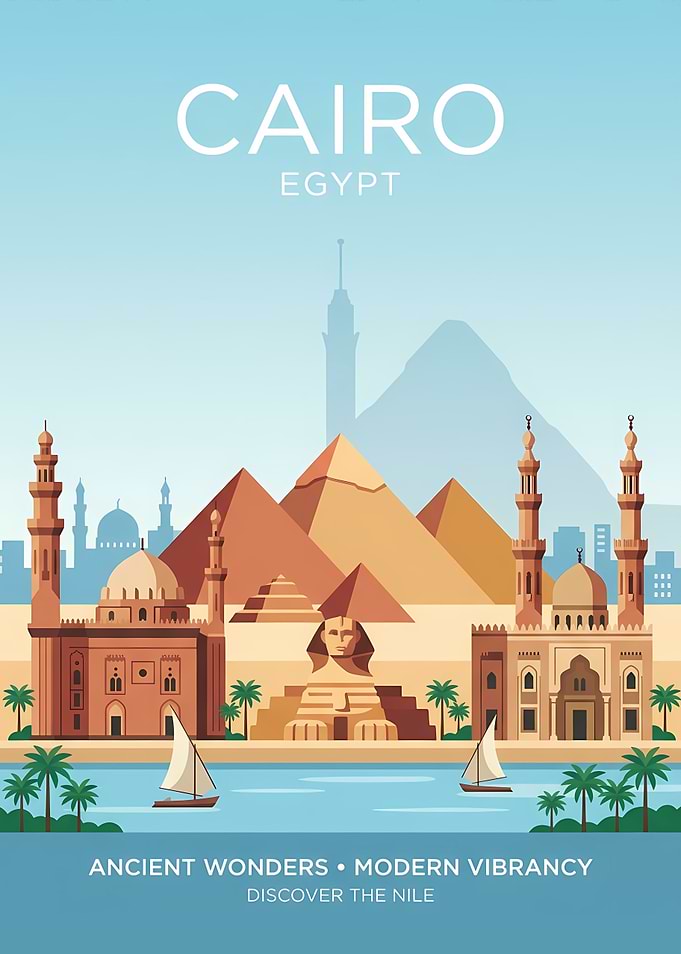 Cairo Egypt Travel Poster