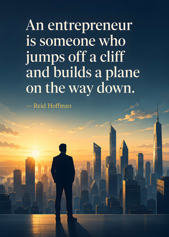 Reid Hoffman Entrepreneur Quote Poster
