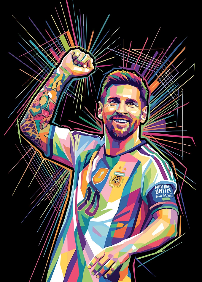 Lionel Messi WPAP Pop Art Portrait