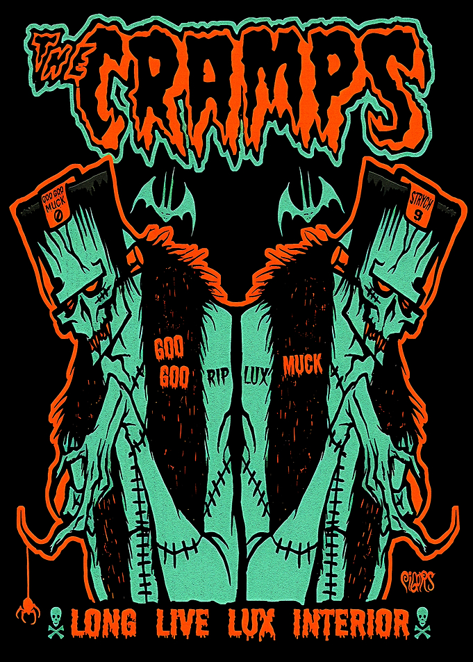 The Cramps Lux Interior Tribute Graphic