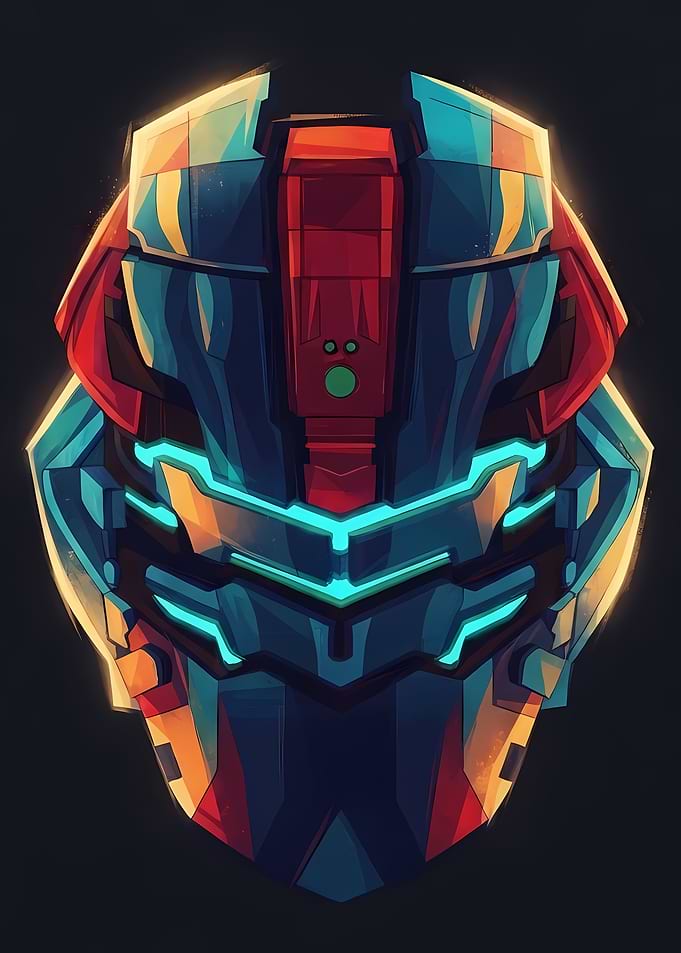 Dead Space Isaac Clarke Helmet Art