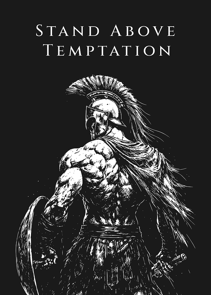 Spartan Warrior Stand Above Temptation Poster