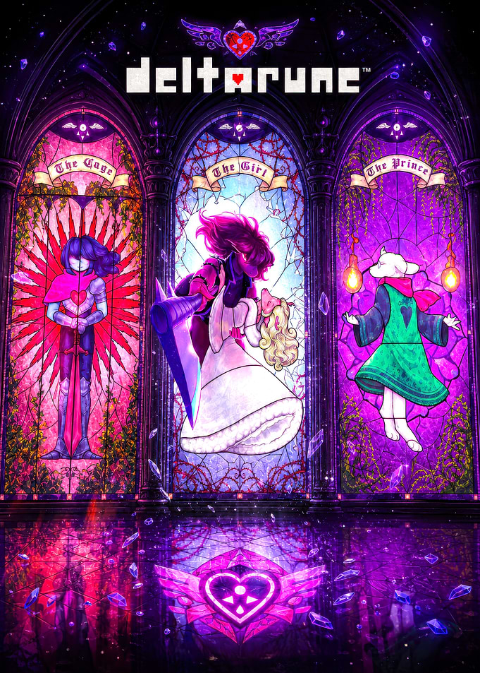 Deltarune Stained Glass Art Poster