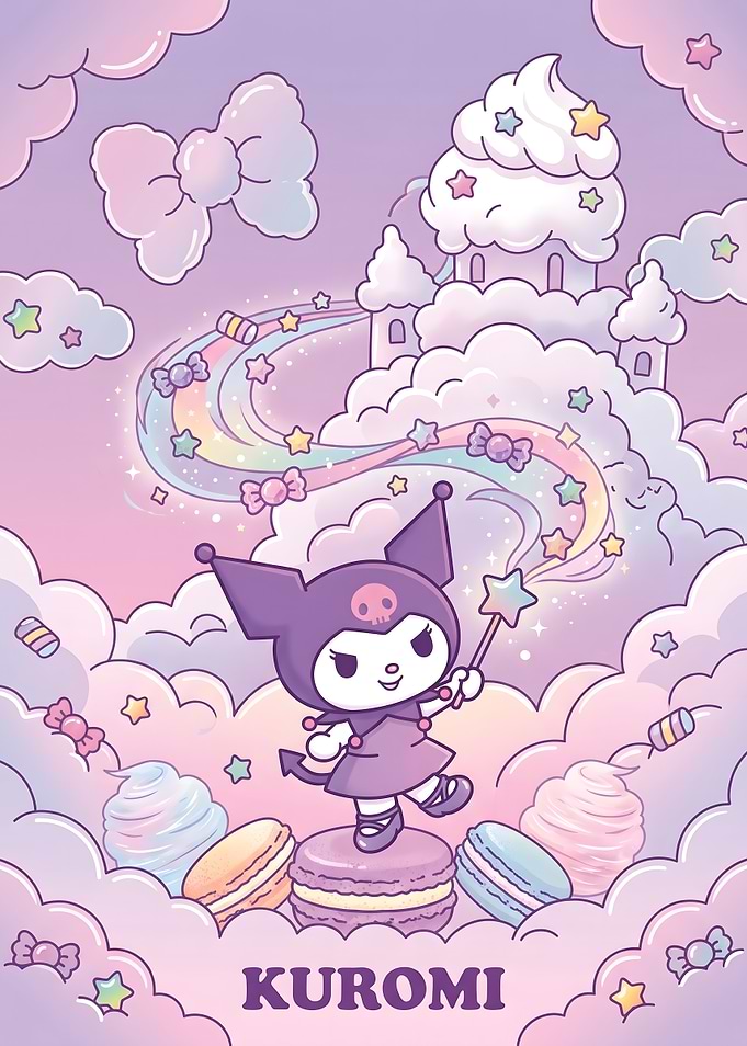 Kuromi Magical Cloud Kingdom Illustration