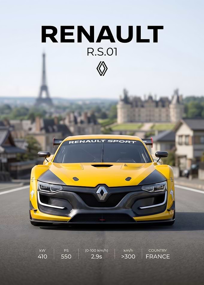 Renault R.S.01 Sports Car Poster