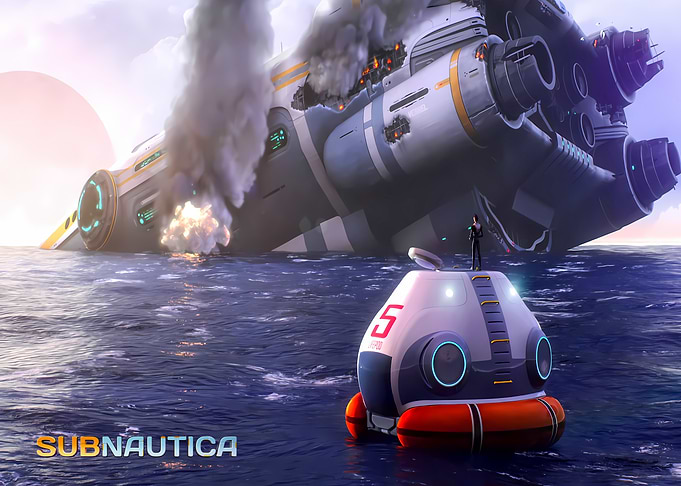 Subnautica Escape Pod and Crashed Ship