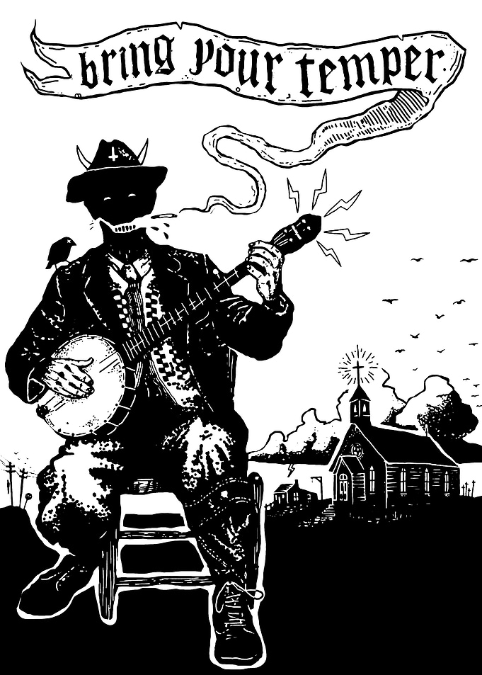 Bring Your Temper Banjo Devil Illustration