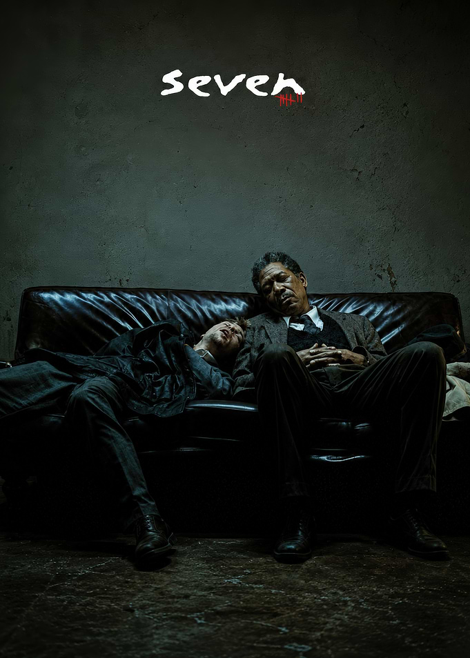 Se7en Movie Poster Featuring Detectives