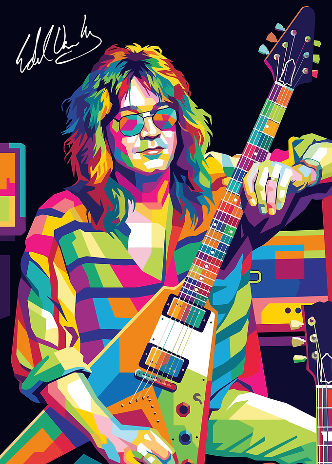 Eddie Van Halen Pop Art Portrait