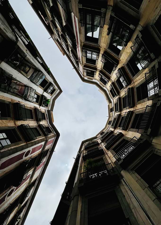 Low Angle View of Urban Buildings