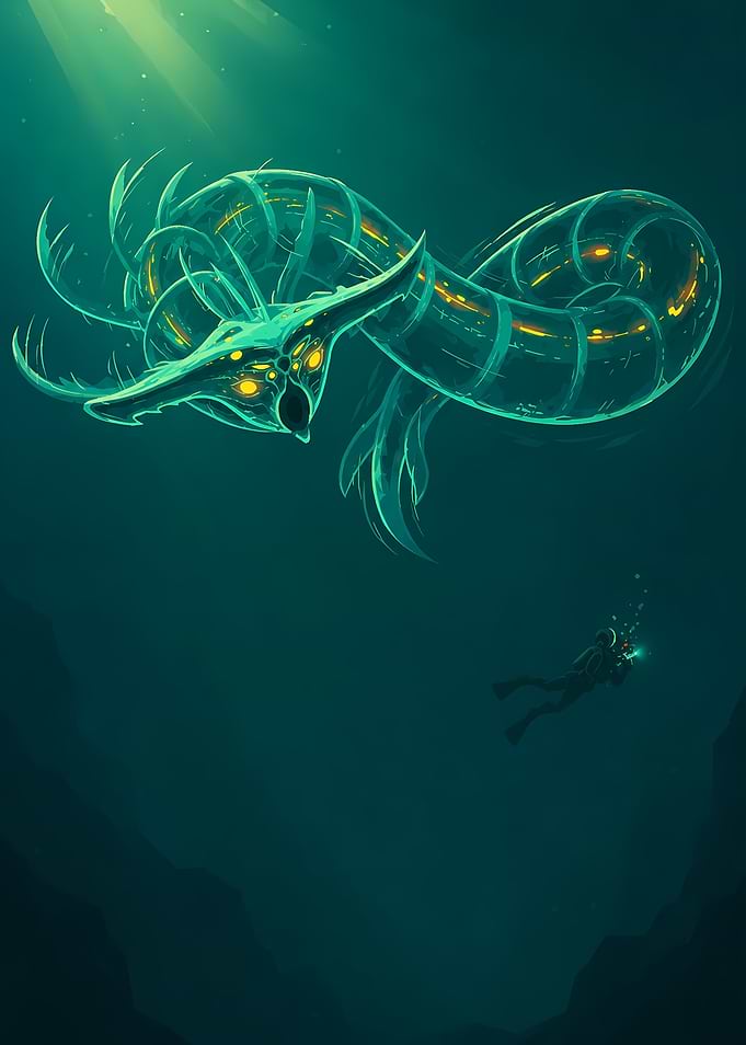 Subnautica Reaper Leviathan Encounter