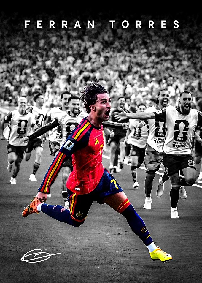 Ferran Torres Spain Soccer Poster