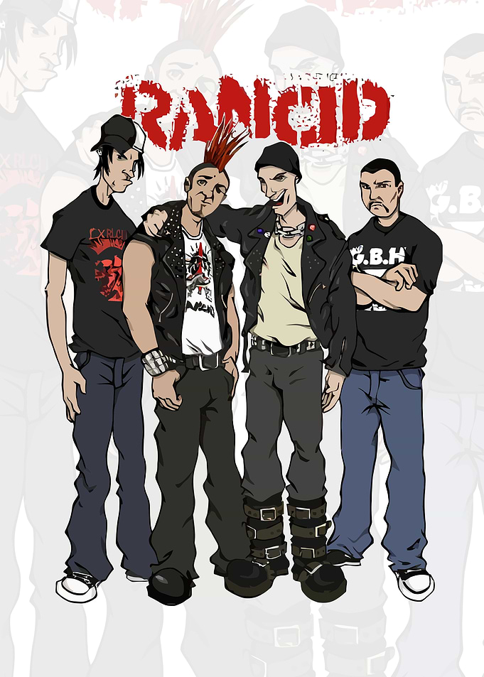 Rancid Punk Rock Band Illustration