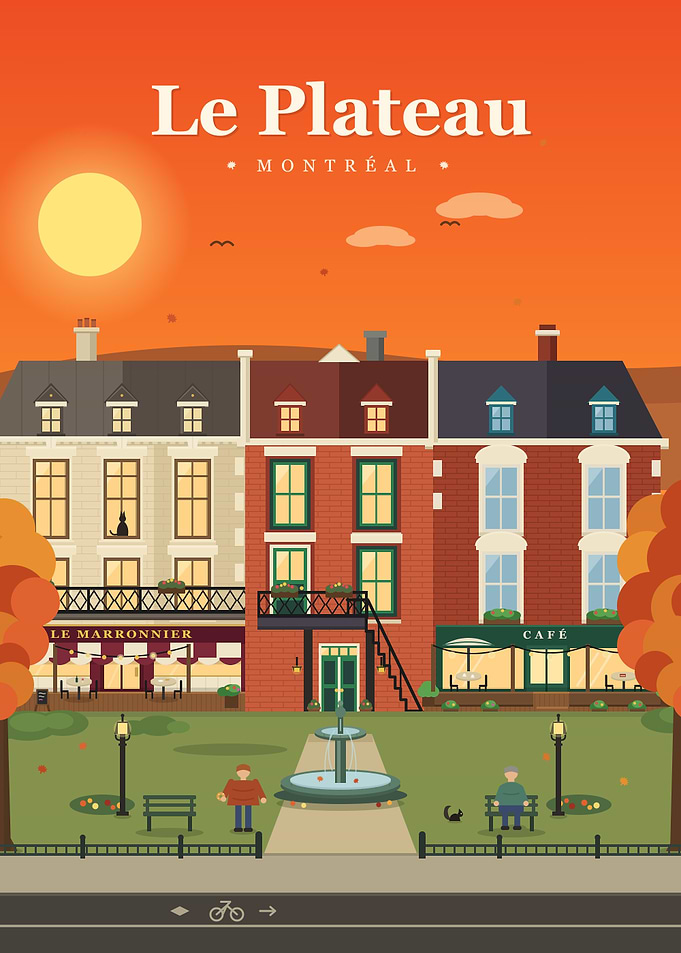 Le Plateau Montréal in Autumn