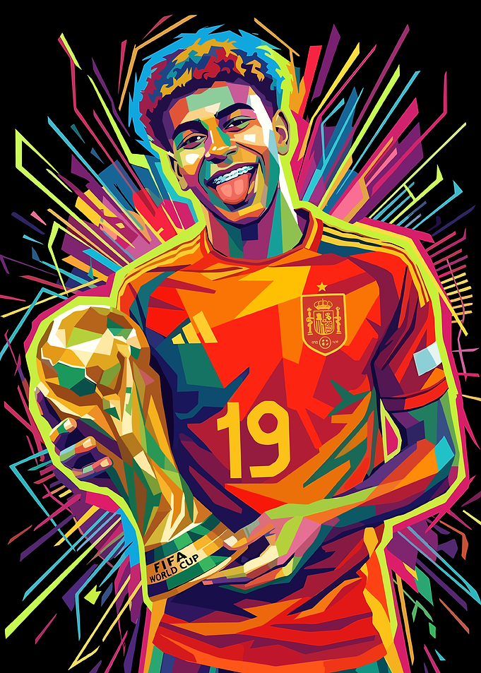 Lamine Yamal Pop Art Portrait