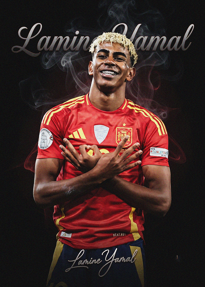 Lamine Yamal Spain Soccer Portrait