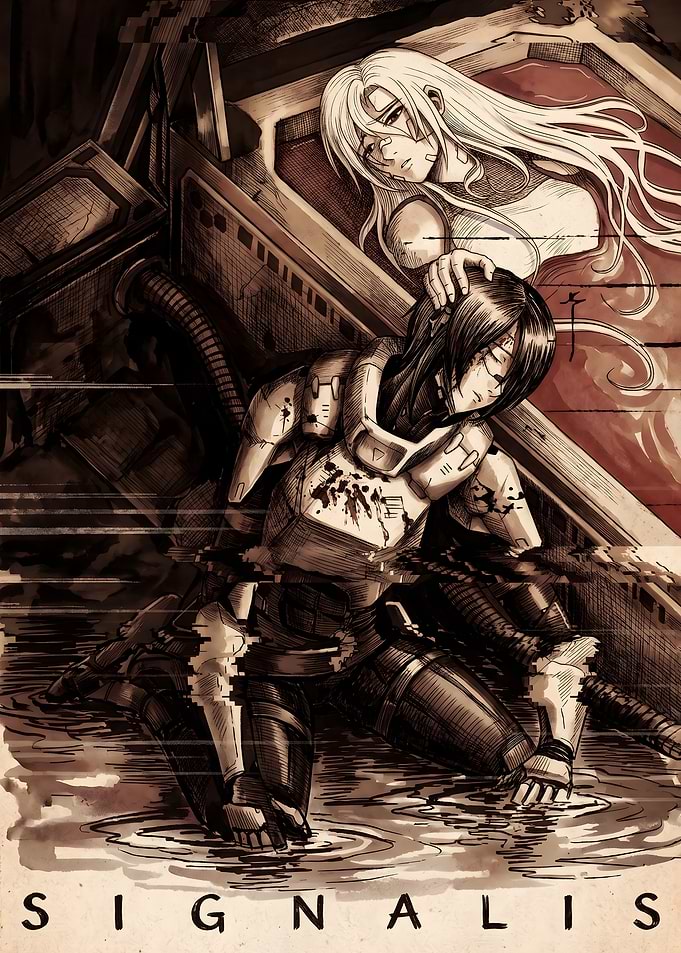 Signalis Elster and Ariane Fan Art
