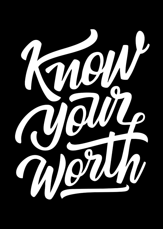 Know Your Worth Typography Poster