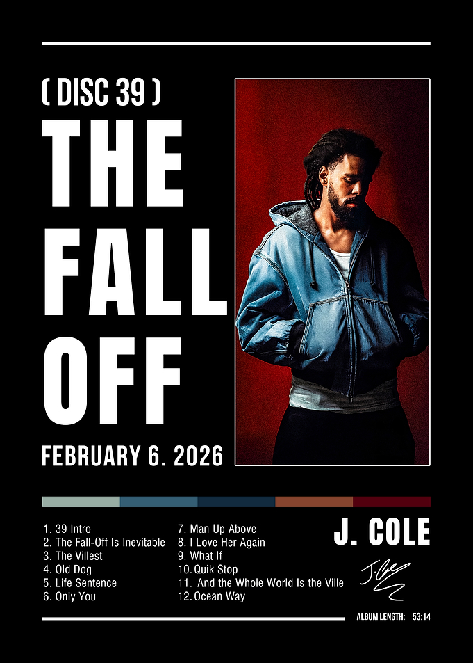 J. Cole The Fall Off Poster