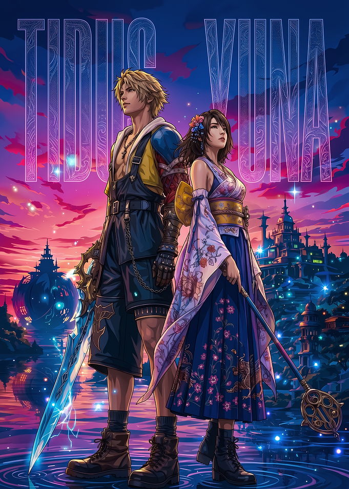 Tidus and Yuna Final Fantasy X Fan Art