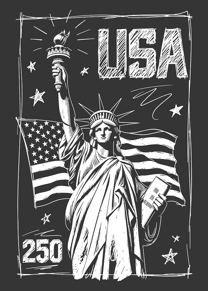 Statue of Liberty USA Sketch Poster
