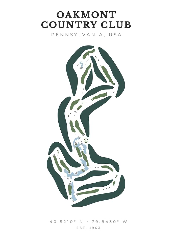 Oakmont Country Club Golf Course Map