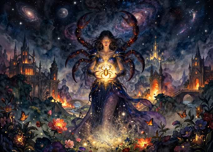 Cancer Zodiac Goddess Fantasy Art