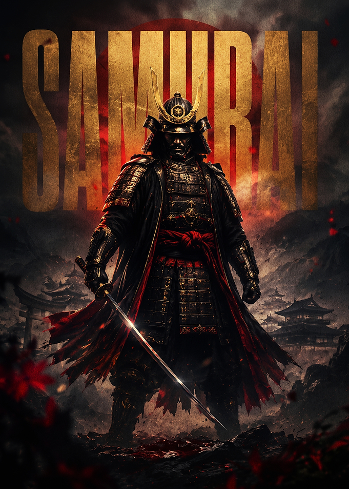 Samurai Warrior with Katana Poster
