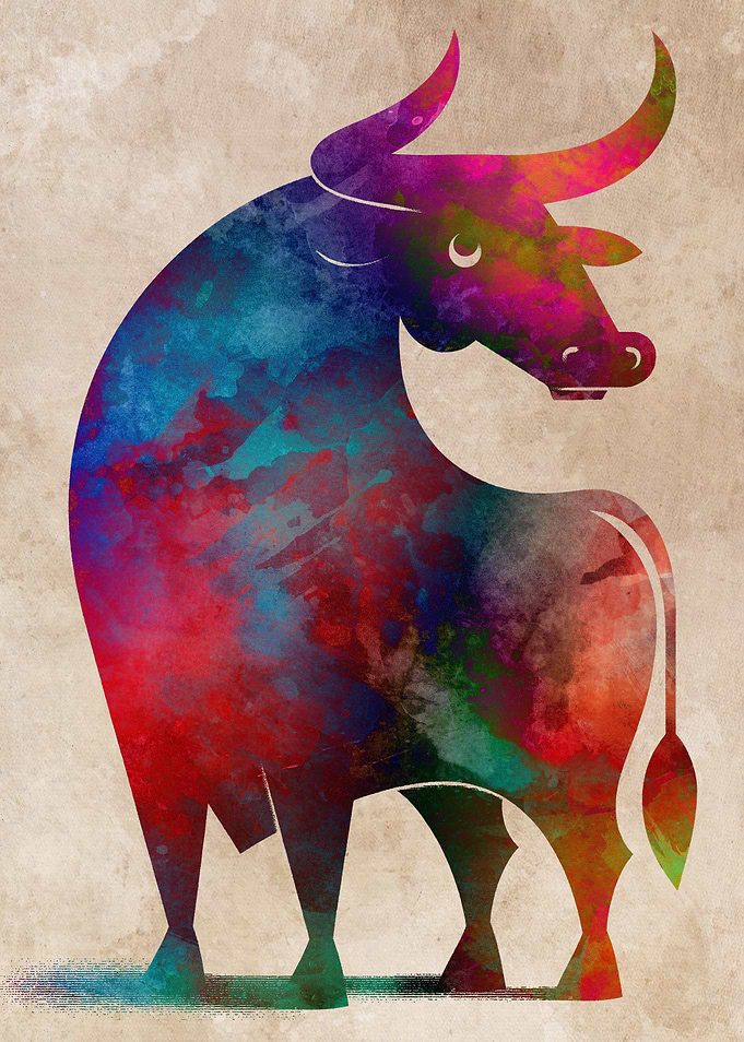 Bull Silhouette Art