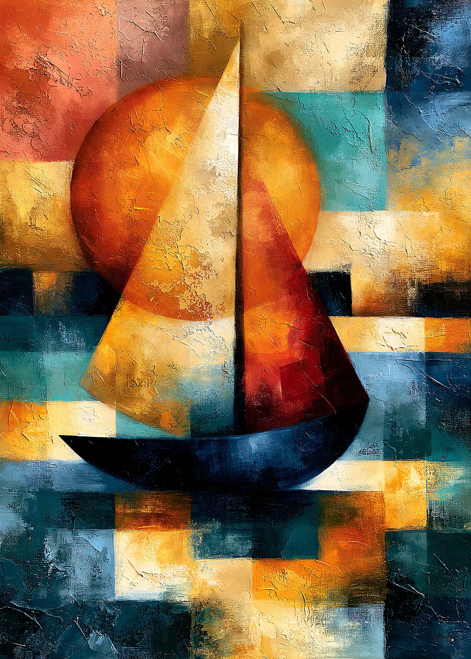 Neo-Sōsaku Hanga Modernism No. 07 – Hansen Sunset Voyage Description