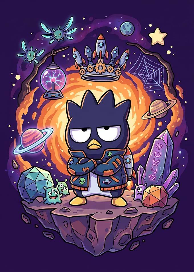 Badtz-Maru Space Adventure Illustration